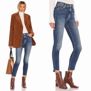 MOTHER Stunner Zip‎ Ankle Step Fray Walking on Coals Jeans (26)